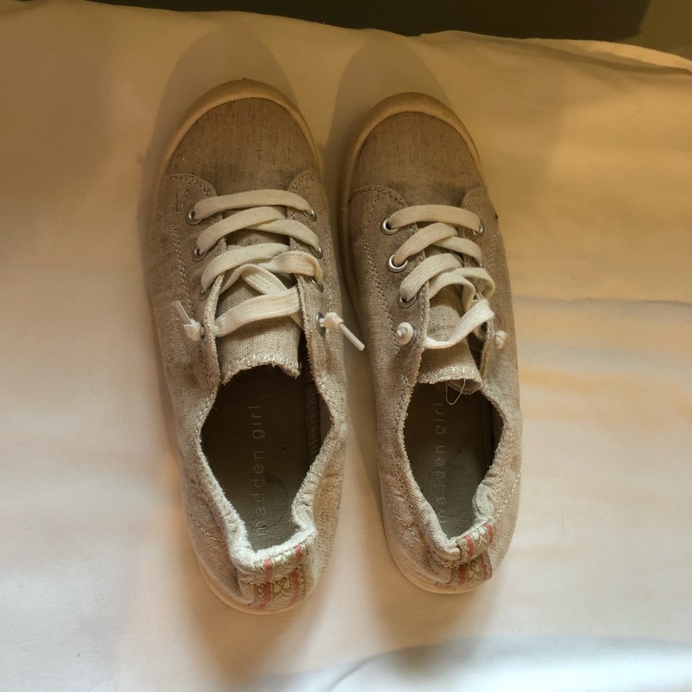 Madden Girl, slip on, cotton tennis shoes